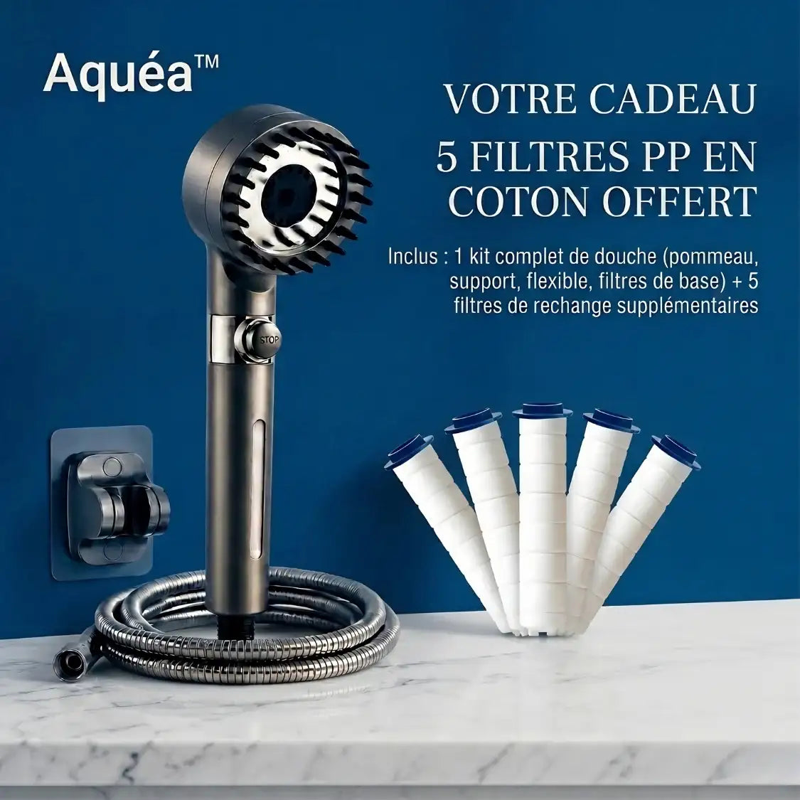 Aquéa™ - Pommeau de Douche Filtrant